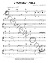Crowded Table piano sheet music cover